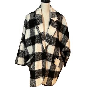 BeulahStyle Black And White Checked Jacket Sz-S/M